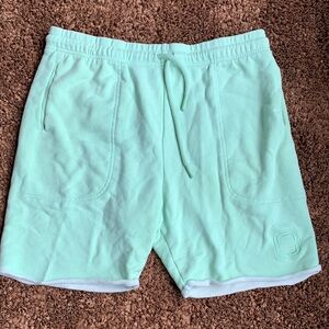 Men's Mint Green Athletic Drawstring Shorts